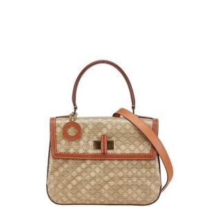 Celine Macadam Shoulder Bag Beige